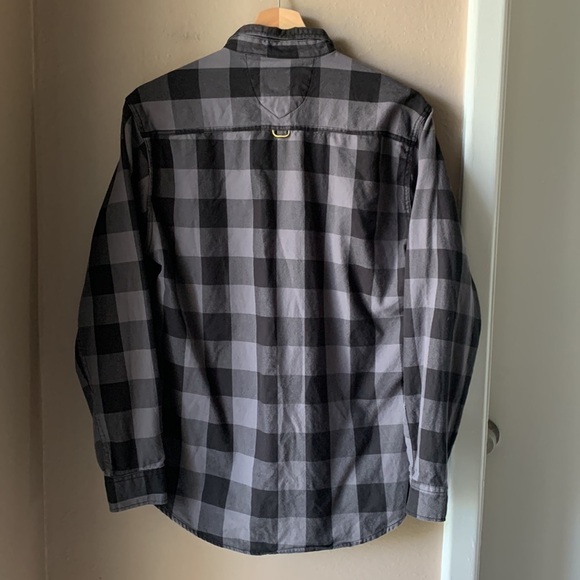 ZER ZABER Regular Fit Long Sleeve Gray Plaid Button Down Shirt - Picture 8 of 9